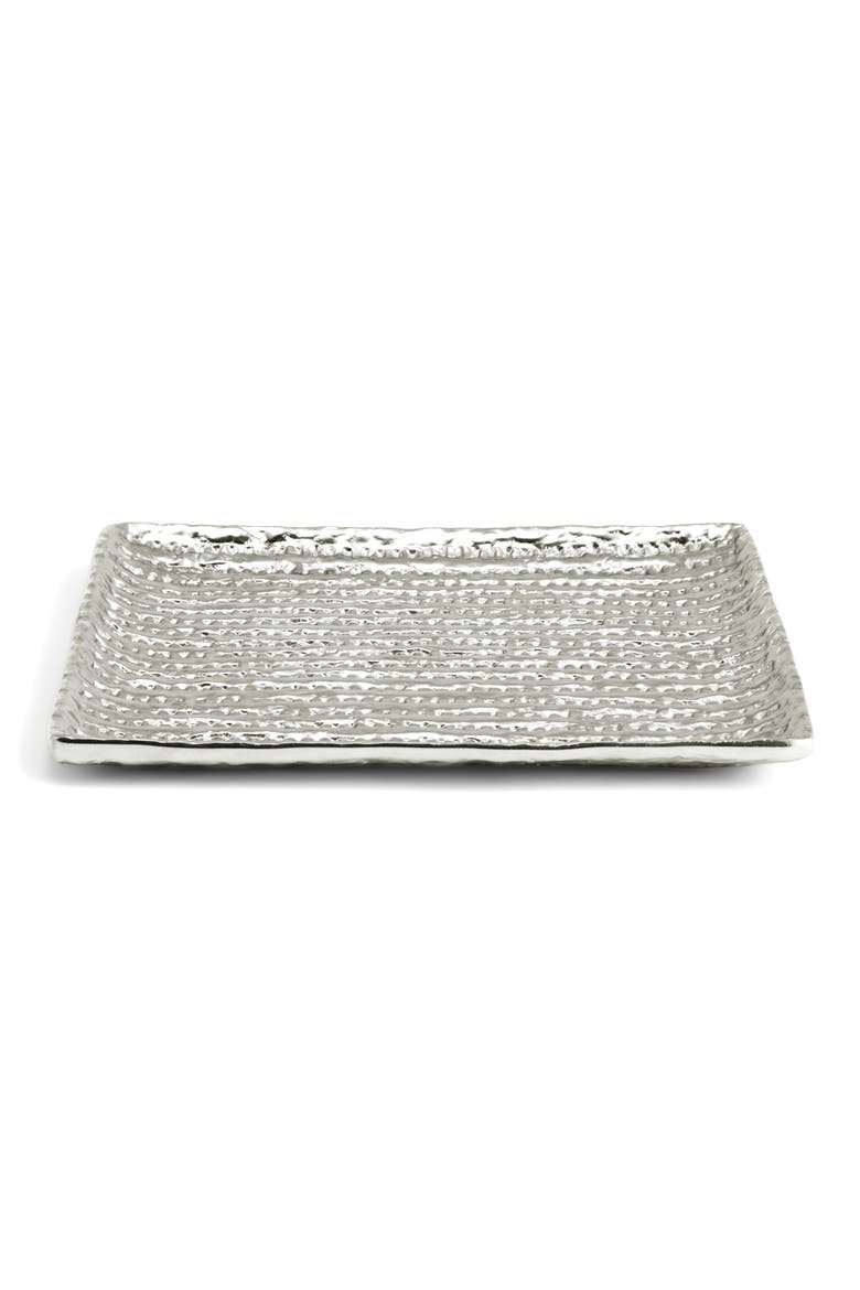 Hammered Matzah Plate, Main, color, SILVER