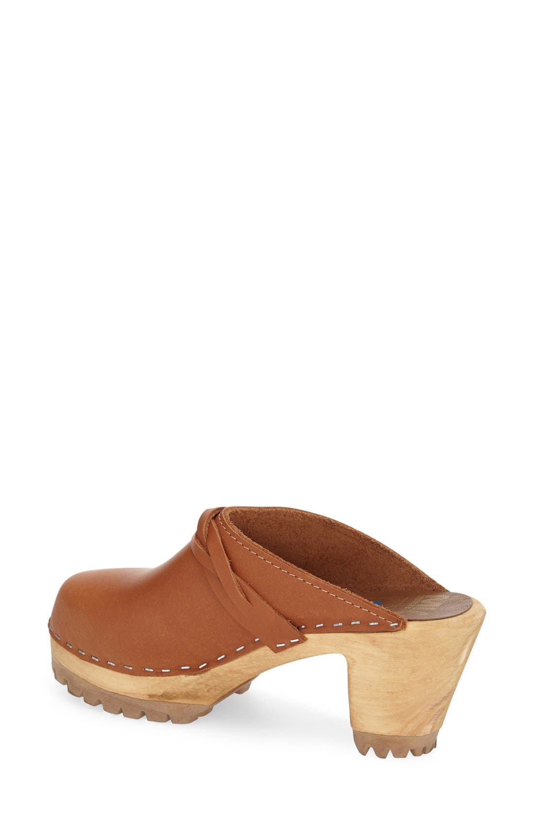 'Elsa' Clog, Alternate, color, LUGGAGE LEATHER