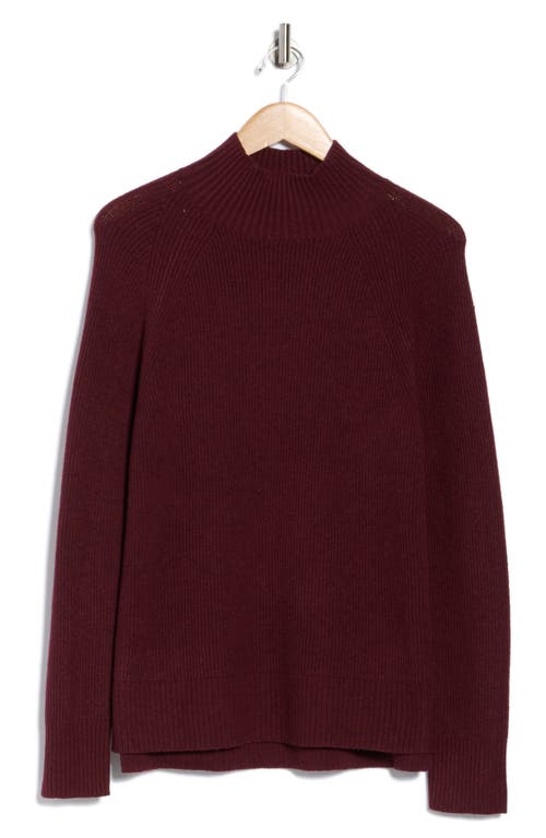 Nordstrom Rack Raglan Sleeve Turtleneck Sweater In Burgundy