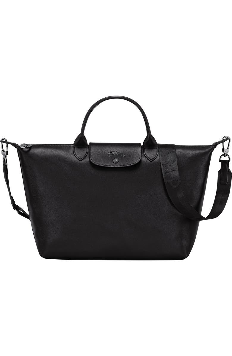 Longchamp Medium Le Pliage Leather Shoulder Tote, Main, color,