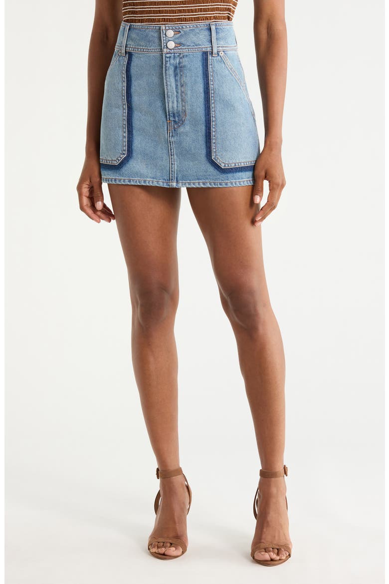 Vilma Denim Miniskirt, Main, color, SUN BURST