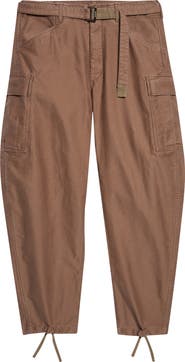 Sacai Sueded Cotton Barrel Leg Cargo Pants