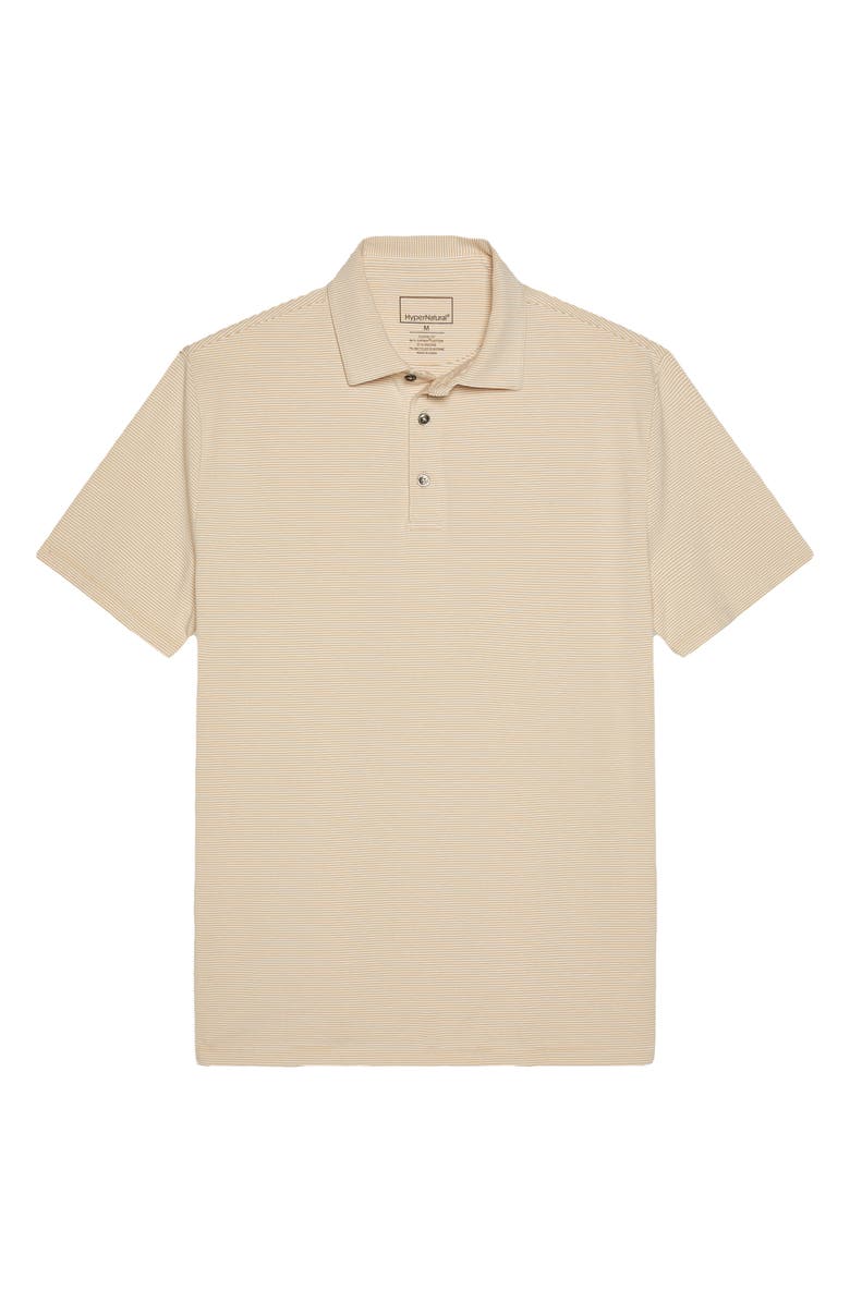 Hypernatural Pinehurst Classic Fit Cotton Blend Golf Polo, Alternate, color, Khaki / White