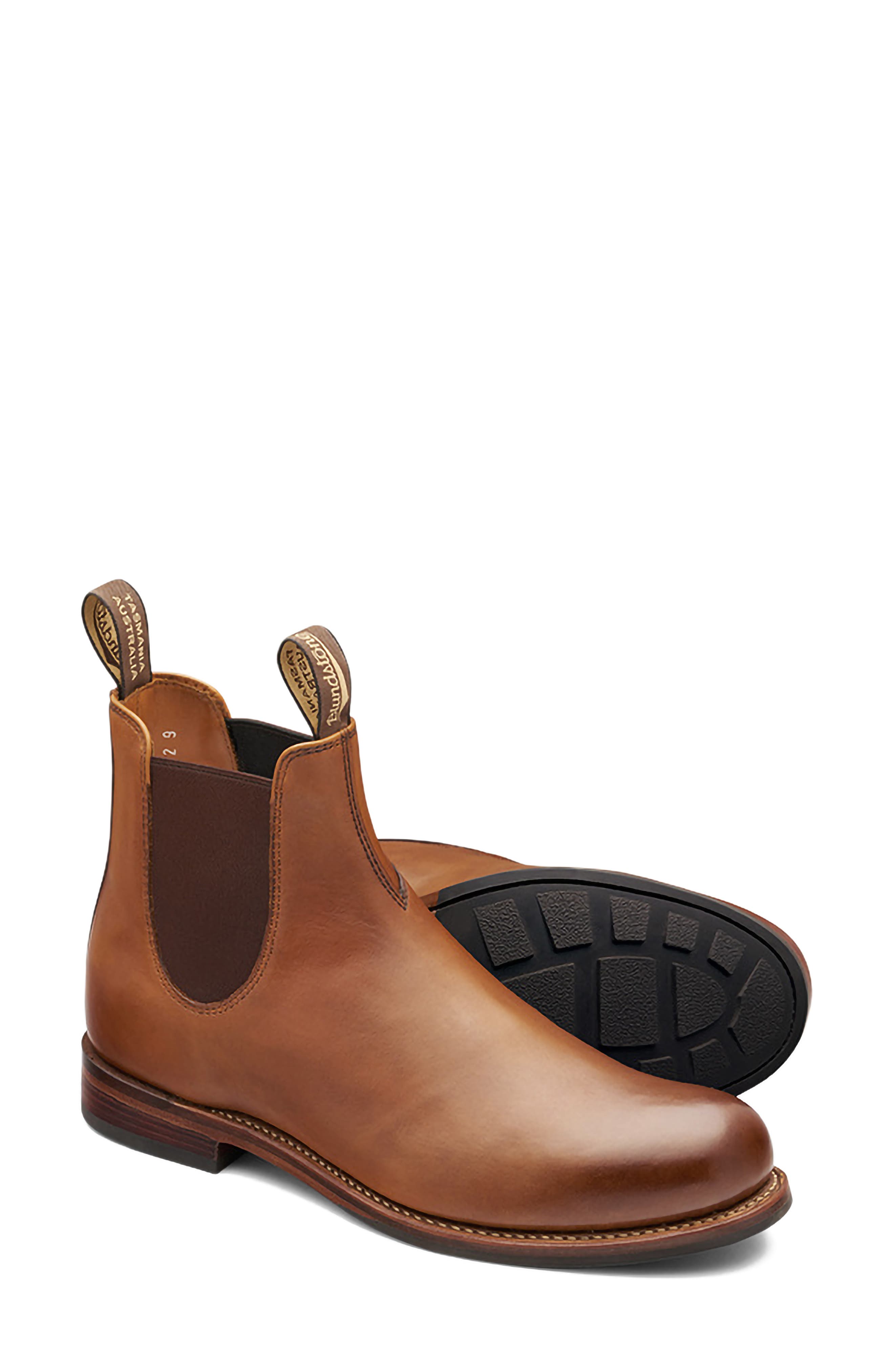 Heritage Chelsea Leather Boot, Alternate, color, CHESTNUT