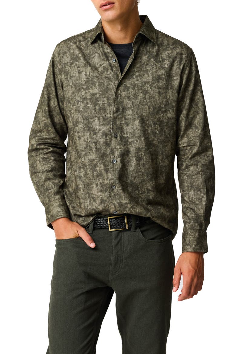 Campbell Valley Cotton Shirt, Main, color, MOSS