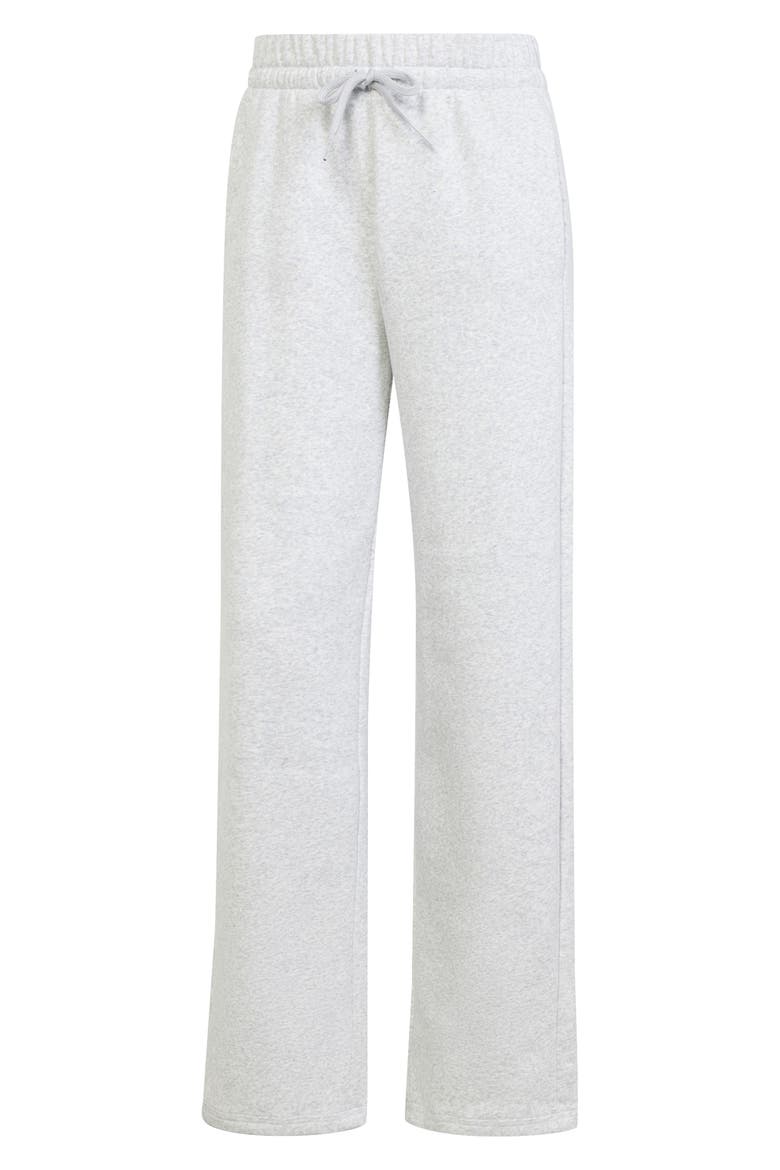 Fleece Sweatpants, Alternate, color, LIGHT GREY HEATHER/ WHITE