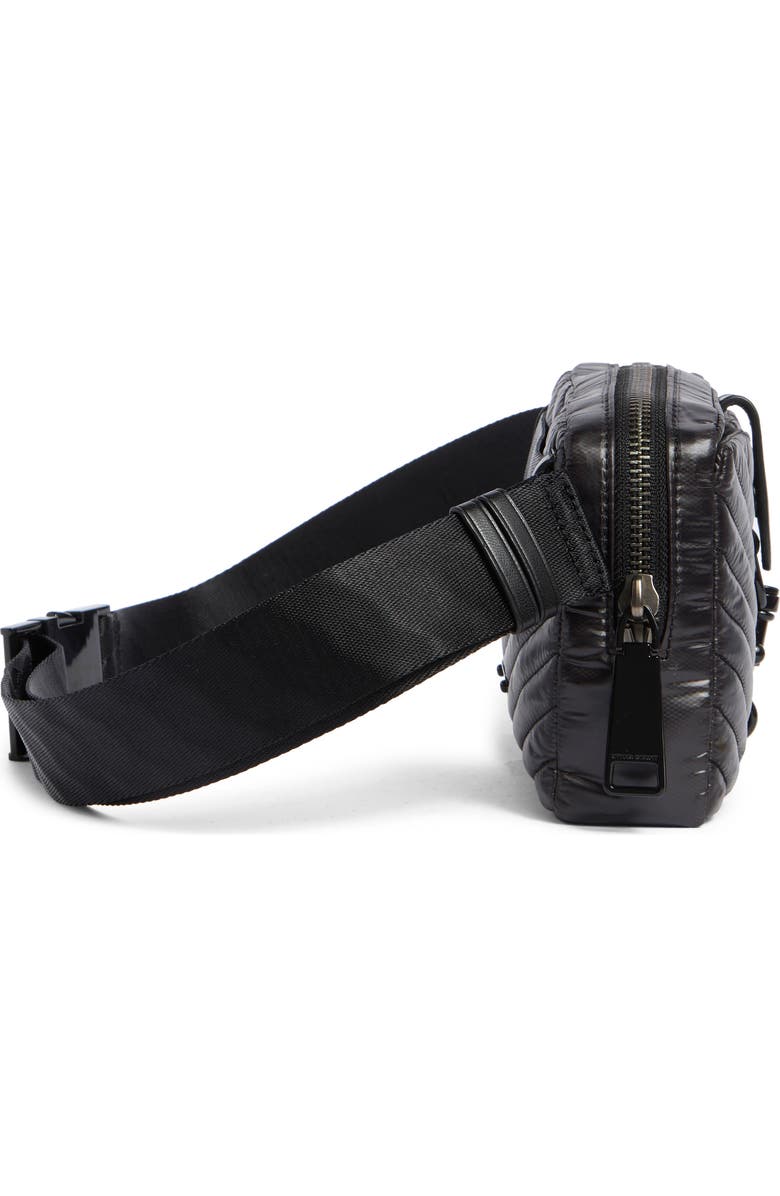 Rebecca Minkoff Edie Quilted Nylon Belt Bag, Alternate, color, Black