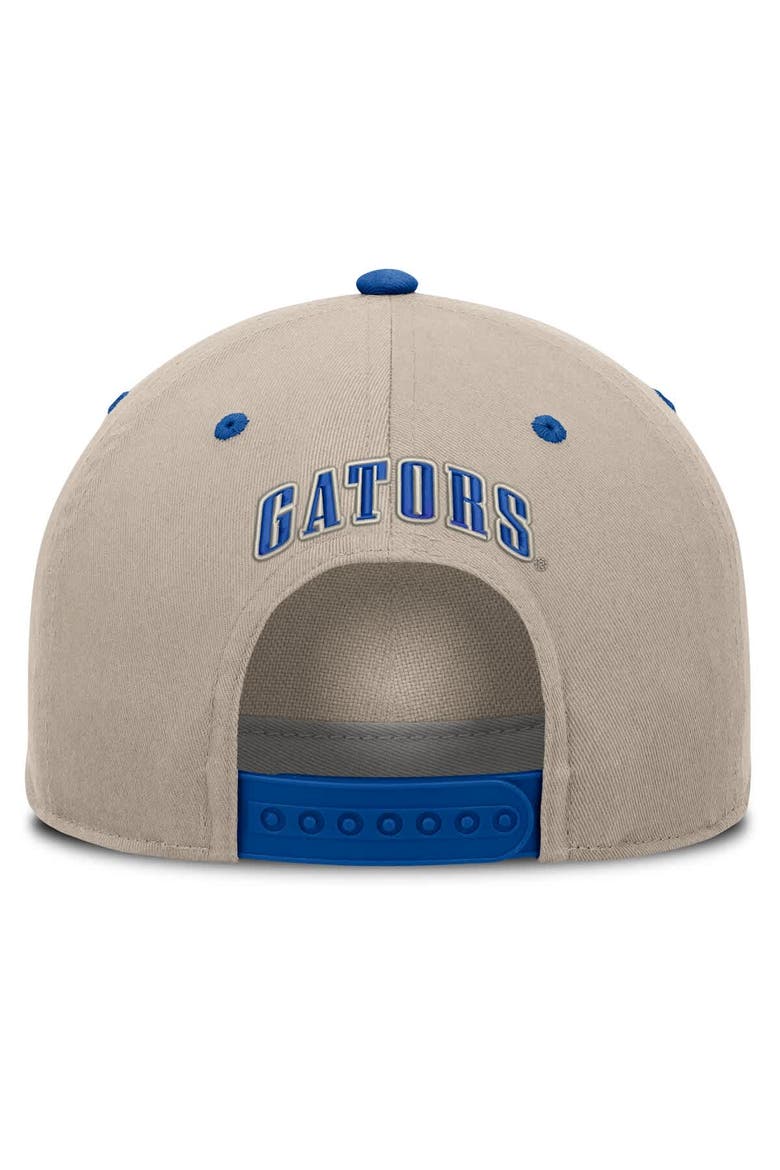 Men's Fanatics  Stone/Royal Florida Gators Veteran Two-Tone Adjustable Hat, Alternate, color, Stone