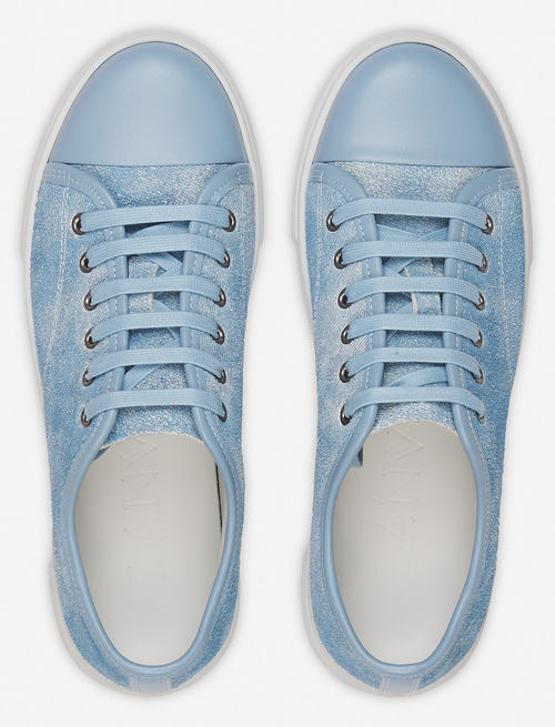 Lanvin Dbb1 Sneakers In Faded Denim For Women In Denim Blue