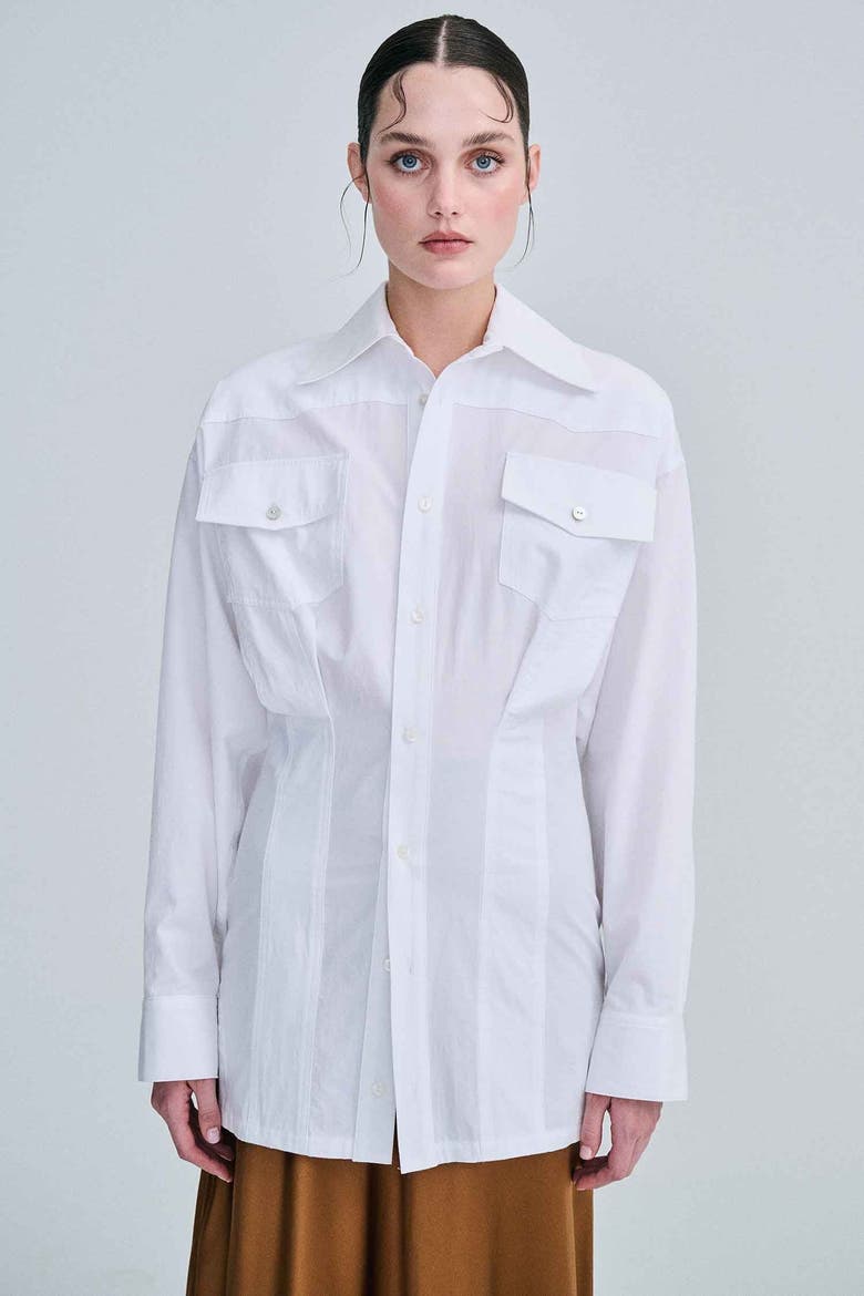 Riri Button Up, Alternate, color, White