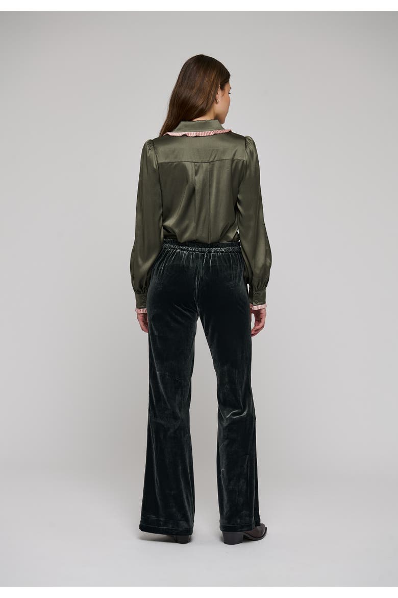Umadea Silk Balloon Sleeve Blouse, Alternate, color, Camouflage