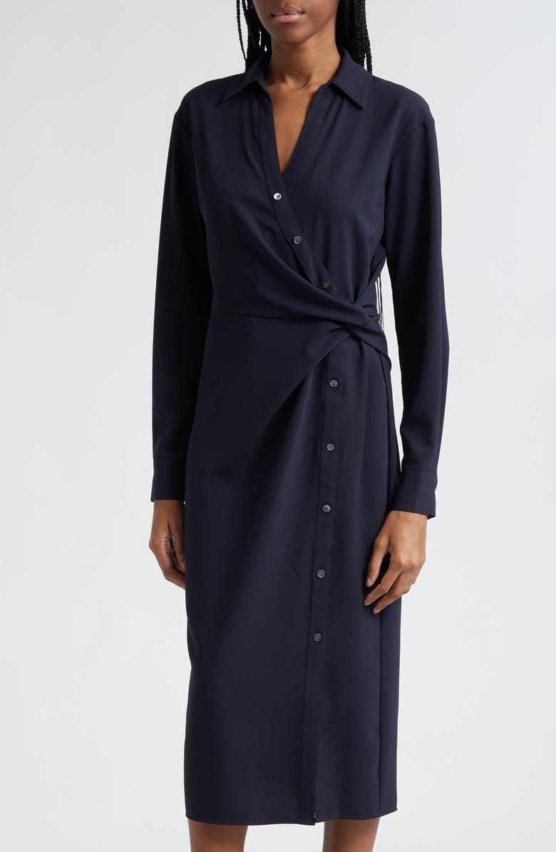 Veronica Beard Wright Long Sleeve Dress, Alternate, color, Navy