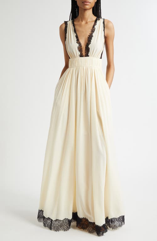 Ulla Johnson Maguerite Lace Trim Silk Gown