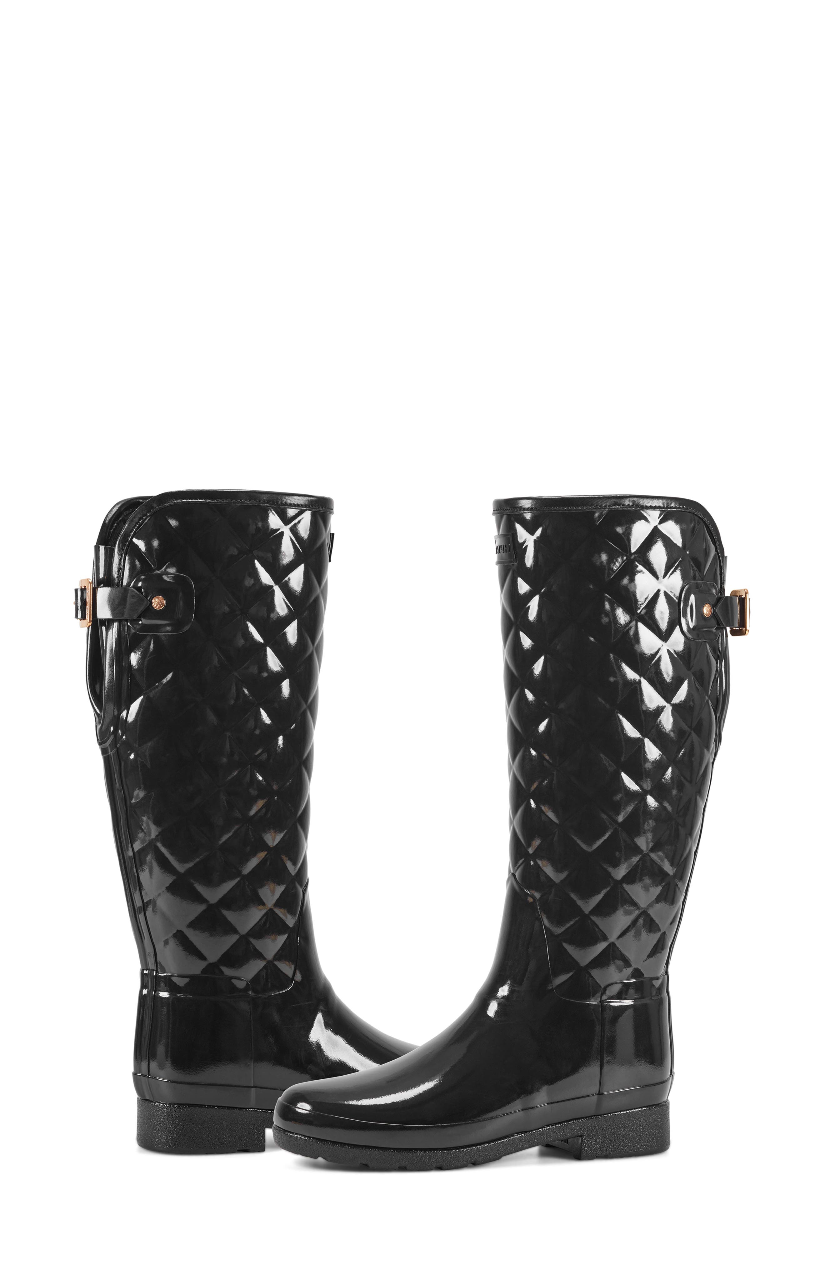 Hunter Original Refined High Gloss Quilted Waterproof Rain Boot