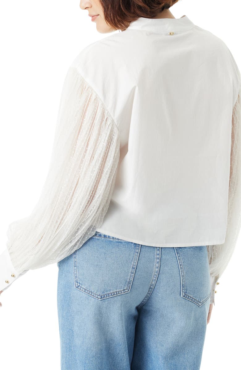 Sam Edelman Marilyn Clip Dot Sleeve Oversize Top, Alternate, color,