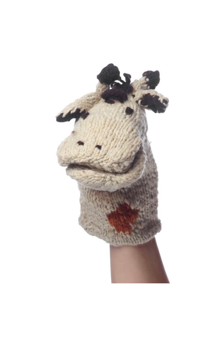 Finn + Emma Organic Wool Knit Hand Puppet | Gerald the Giraffe, Main, color,