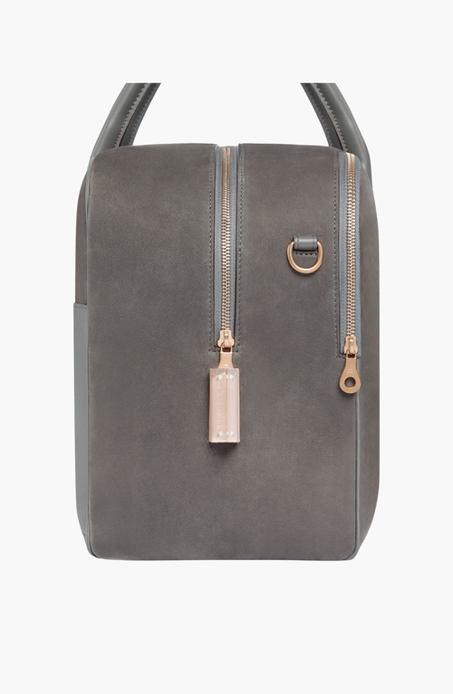 Aviteur Cristallo Nubuck Weekend Bag In Gray