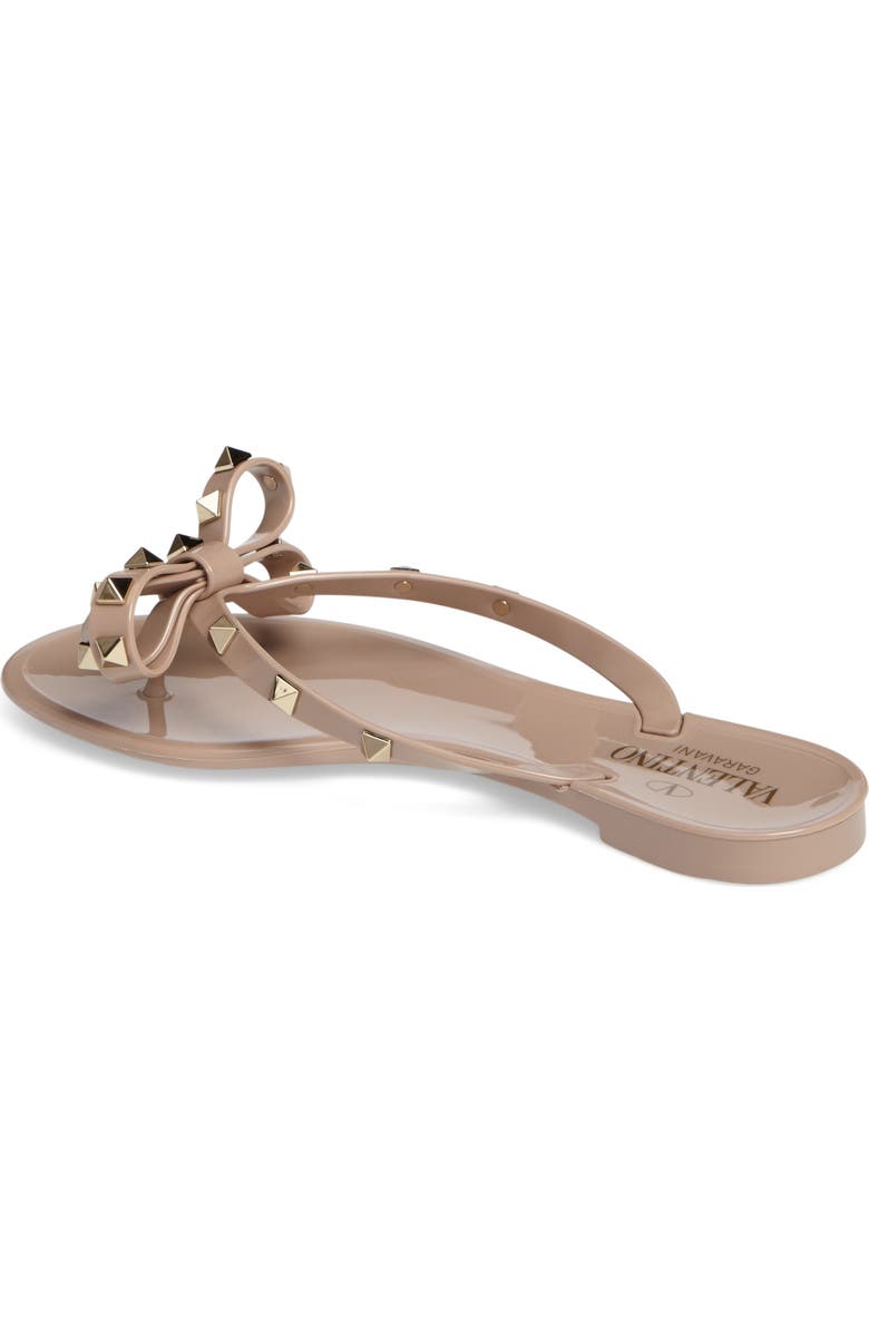 Valentino Garavani Rockstud Jelly Flip Flop, Alternate, color, P45 Poudre