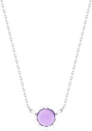 House of Frosted Amethyst Floral Necklace