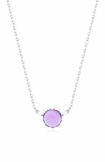 House of Frosted Amethyst Floral Necklace