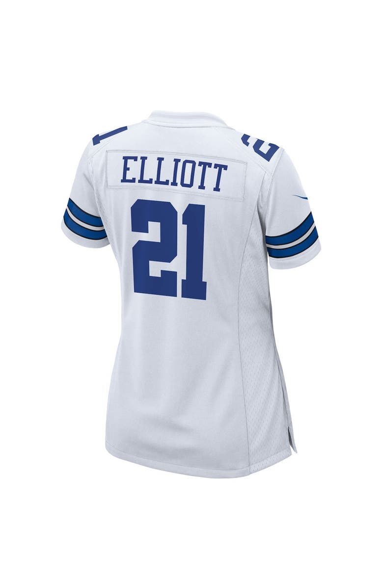 Nike Women's Nike Ezekiel Elliott White Dallas Cowboys Team Game Jersey, Alternate, color, 