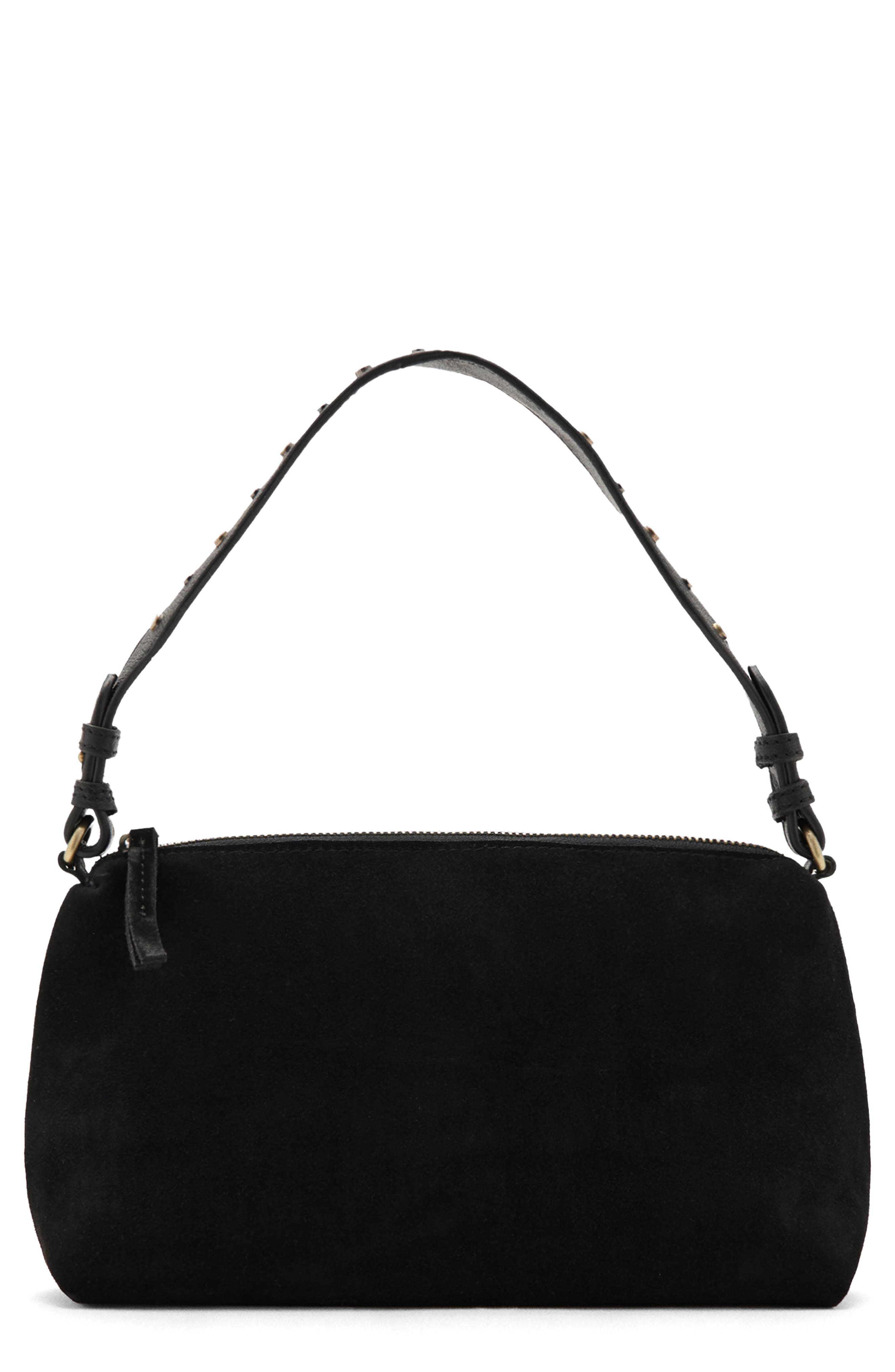 MANGO TEEN Stud Top Handle Bag, Main, color, Black