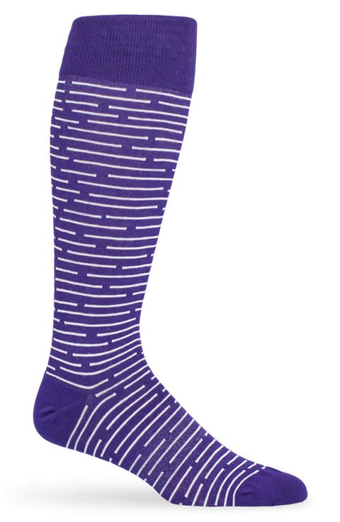 Broken Stripe Dress Socks