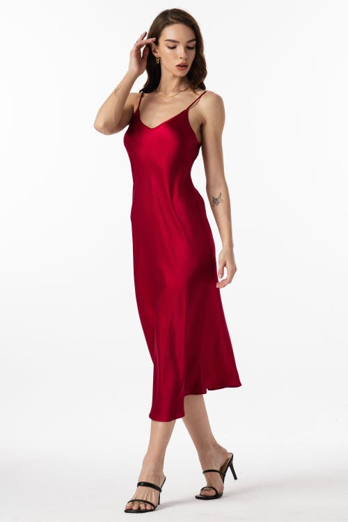 Silksilky Mulberry Silk Spaghetti Strap Long Nightgown