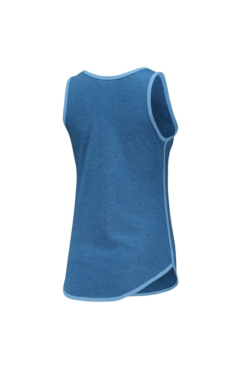 New Era Women's New Era Heathered Royal Kansas City Royals Contrast Binding Scoop Neck Tank Top, Alternate, color,