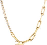 Uniform Object Vessel Diamond Tennis Y-Necklace