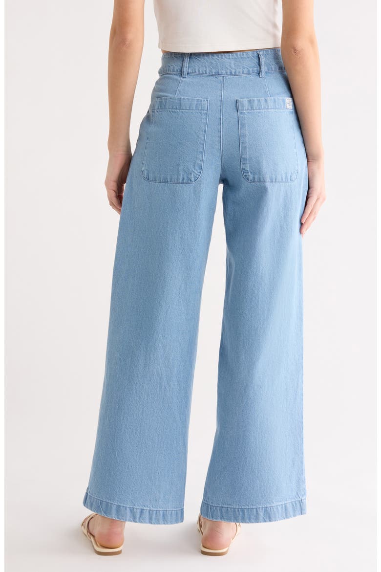 Wave Washed Denim Pants, Alternate, color, SEA BLUE