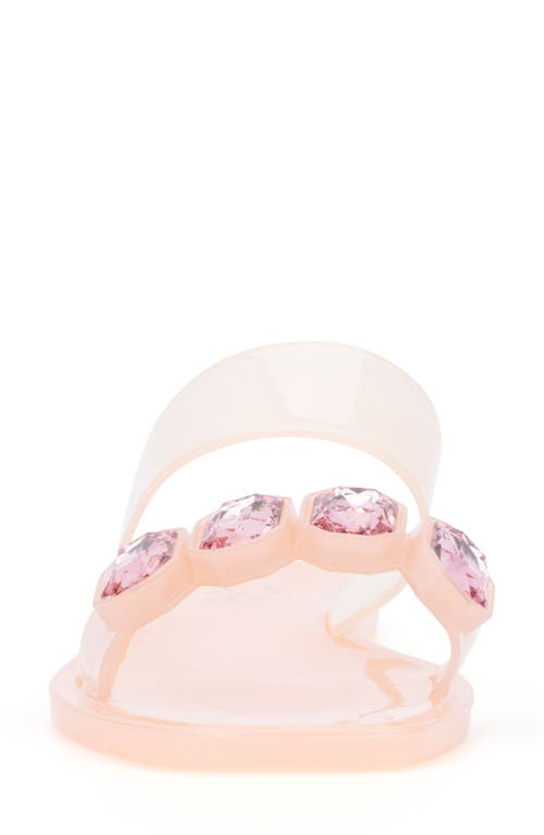 Shop New York And Company Chantalle Jeweled Slide Sandal In Blush