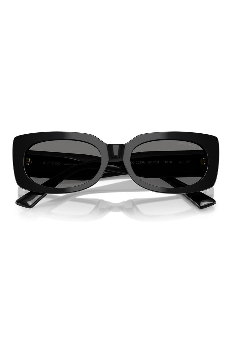 54mm Polarized Pillow Sunglasses, Alternate, color, BLACK / POLAR DARK GREY