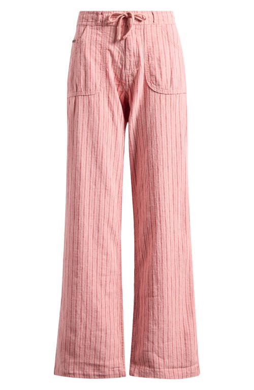 BDG URBAN OUTFITTERS BDG URBAN OUTFITTERS DRAWSTRING WIDE LEG LINEN & COTTON BLEND PANTS 
