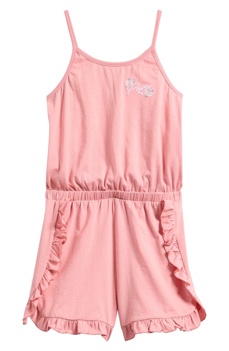 PUMA Kids' Floral Romper, Main, color, Rose Pink
