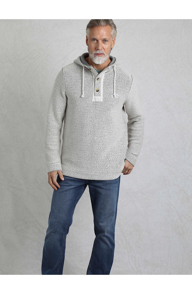 Weird Fish Bakersfield Button Neck Macaroni Hoodie, Alternate, color, Ecru