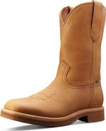 Tecovas The Rugged Square Toe Leather Western Boot