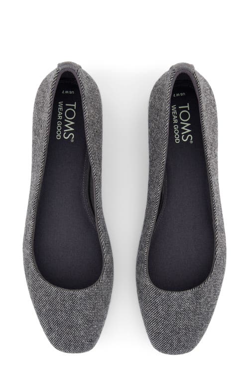 Toms Briella Ballet Flat In Dark Grey