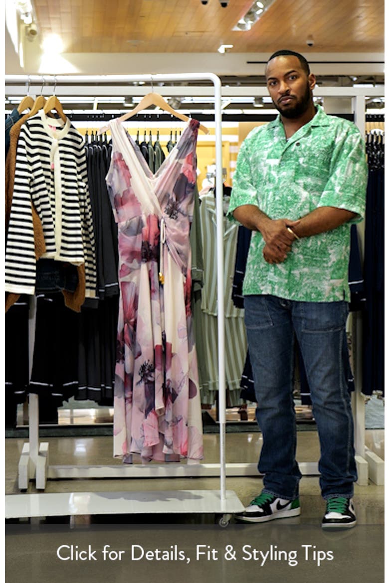 Chiffon Faux Wrap Midi Dress video