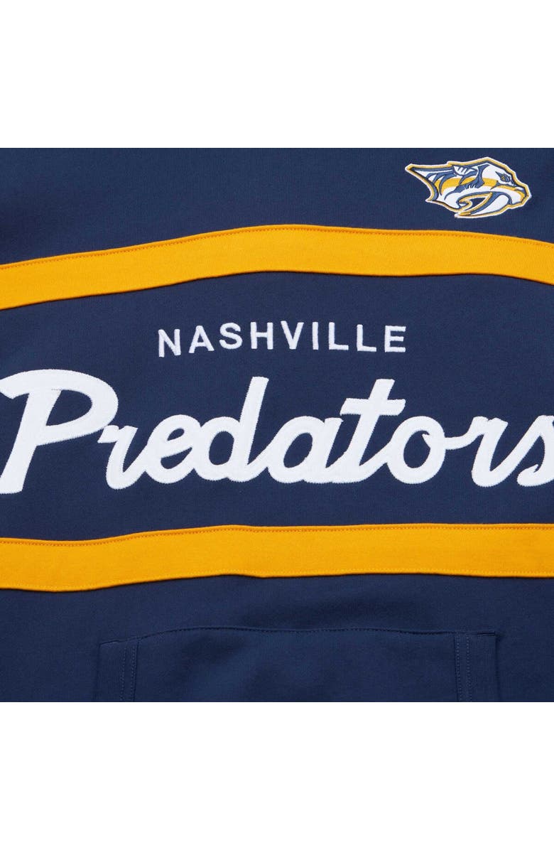 Mitchell & Ness Men's Mitchell & Ness Navy Nashville Predators Head Coach Pullover Hoodie, Alternate, color, Navy