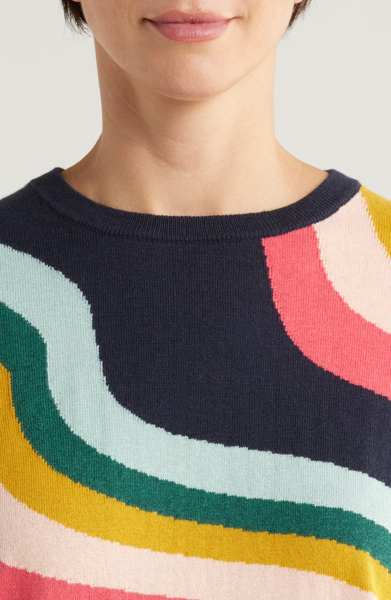 Marine Layer Icon Rainbow Swirl Print Cotton Sweater, Alternate, color,