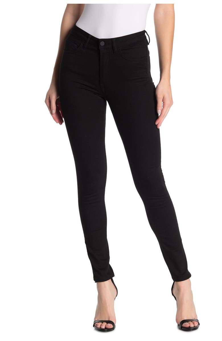 AllSaints Jet Black Stilt Skinny Jeans, Alternate, color,