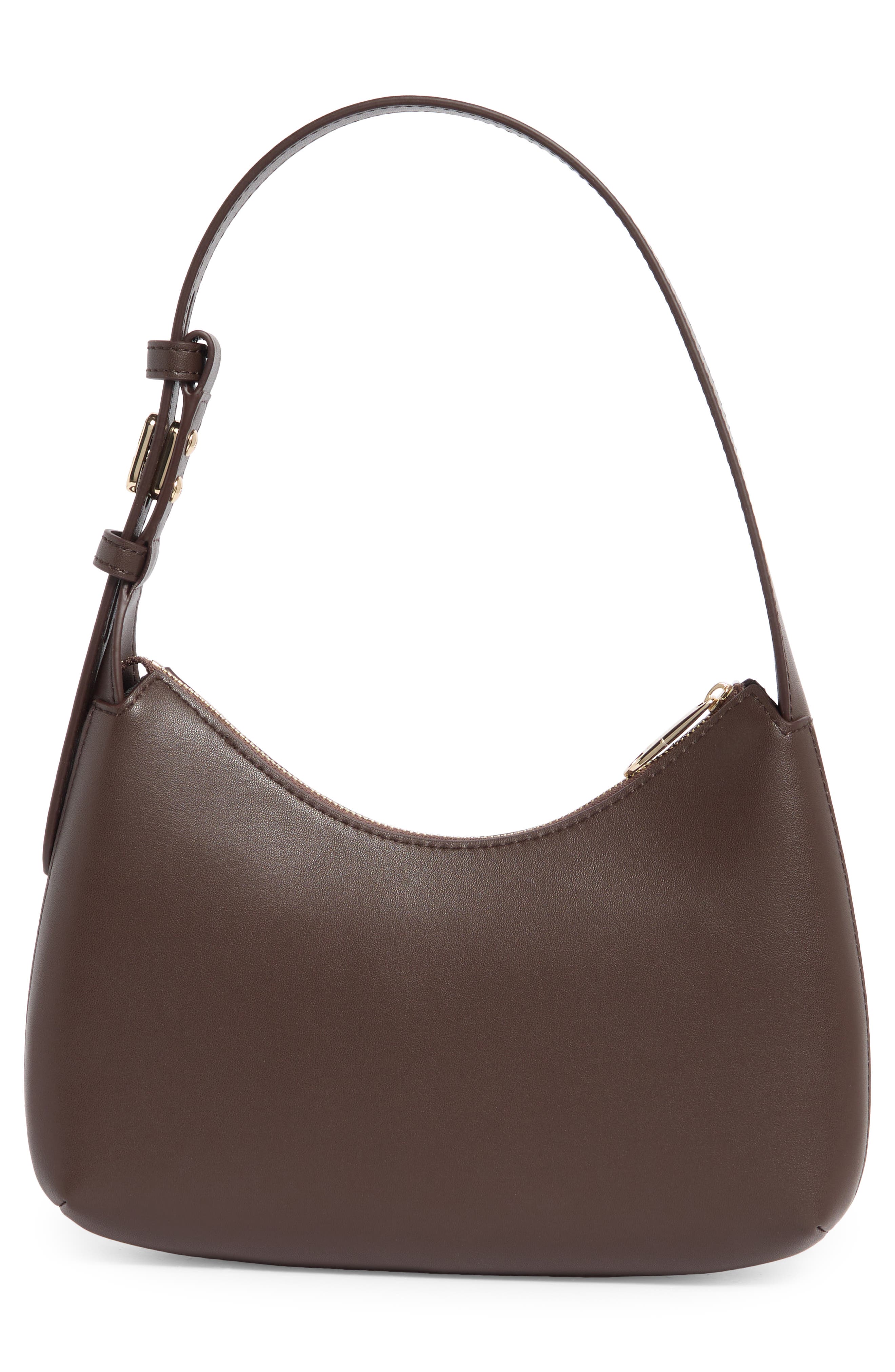 Febe Leather Shoulder Bag, Alternate, color, CIOCCOLATO