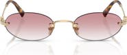 Miu Miu 51mm Oval Rimless Sunglasses