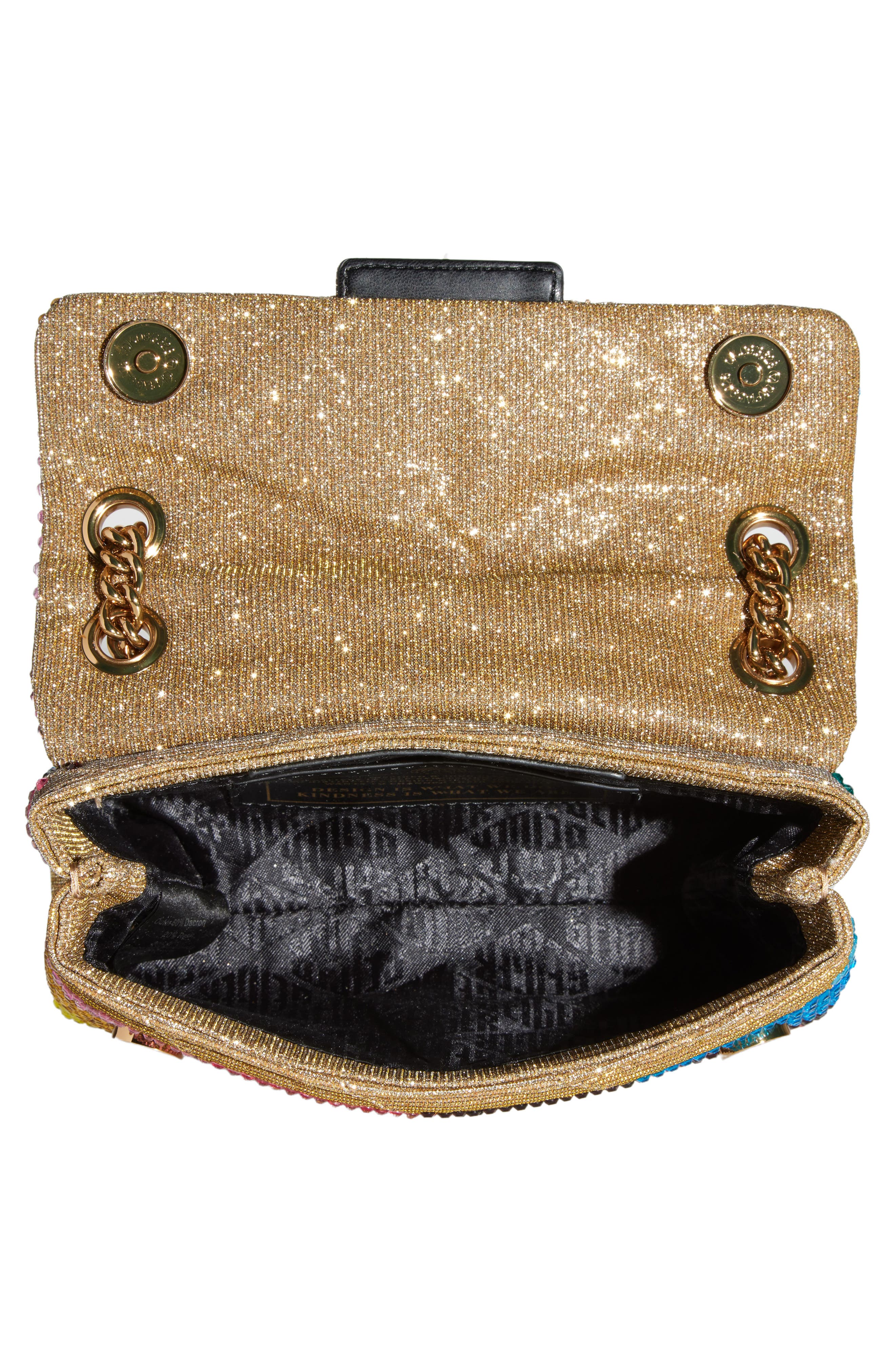Mini Kensington Rhinestone Shoulder Bag, Alternate, color, METALLIC MULTI