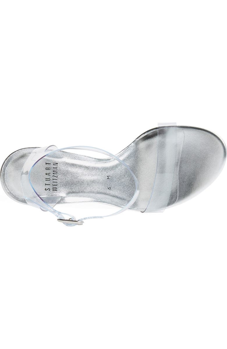 Stuart Weitzman 'Bareitall' Translucent Strap Sandal, Alternate, color,