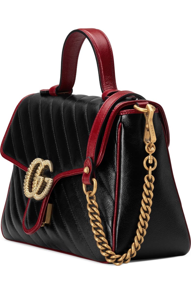 Gucci Small GG 2.0 Matelassé Leather Top Handle Bag, Alternate, color,