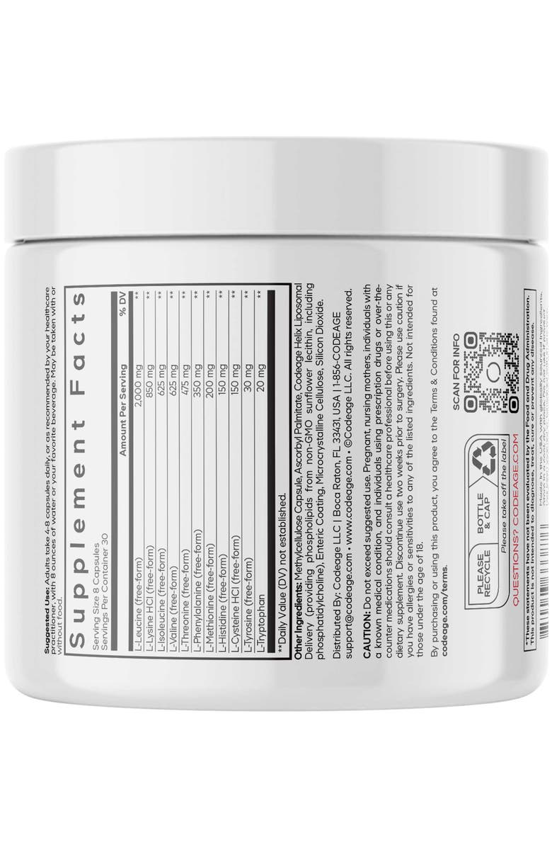 Codeage Liposomal Multi Amino BCAA 
EAA Supplement, Alternate, color, White