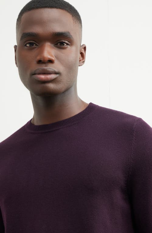 Nordstrom Italian Merino Wool Crewneck Sweater In Purple