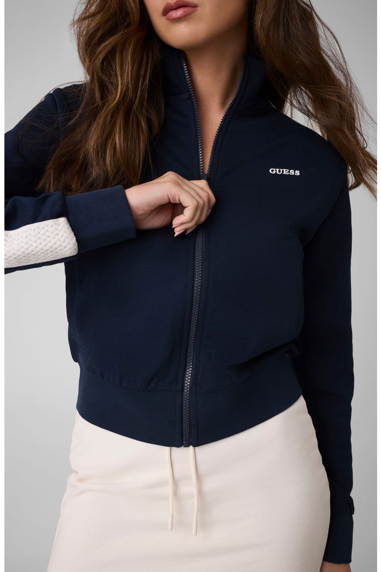 Phoebe Full Zip Sweatshirt, Alternate, color, NAVY